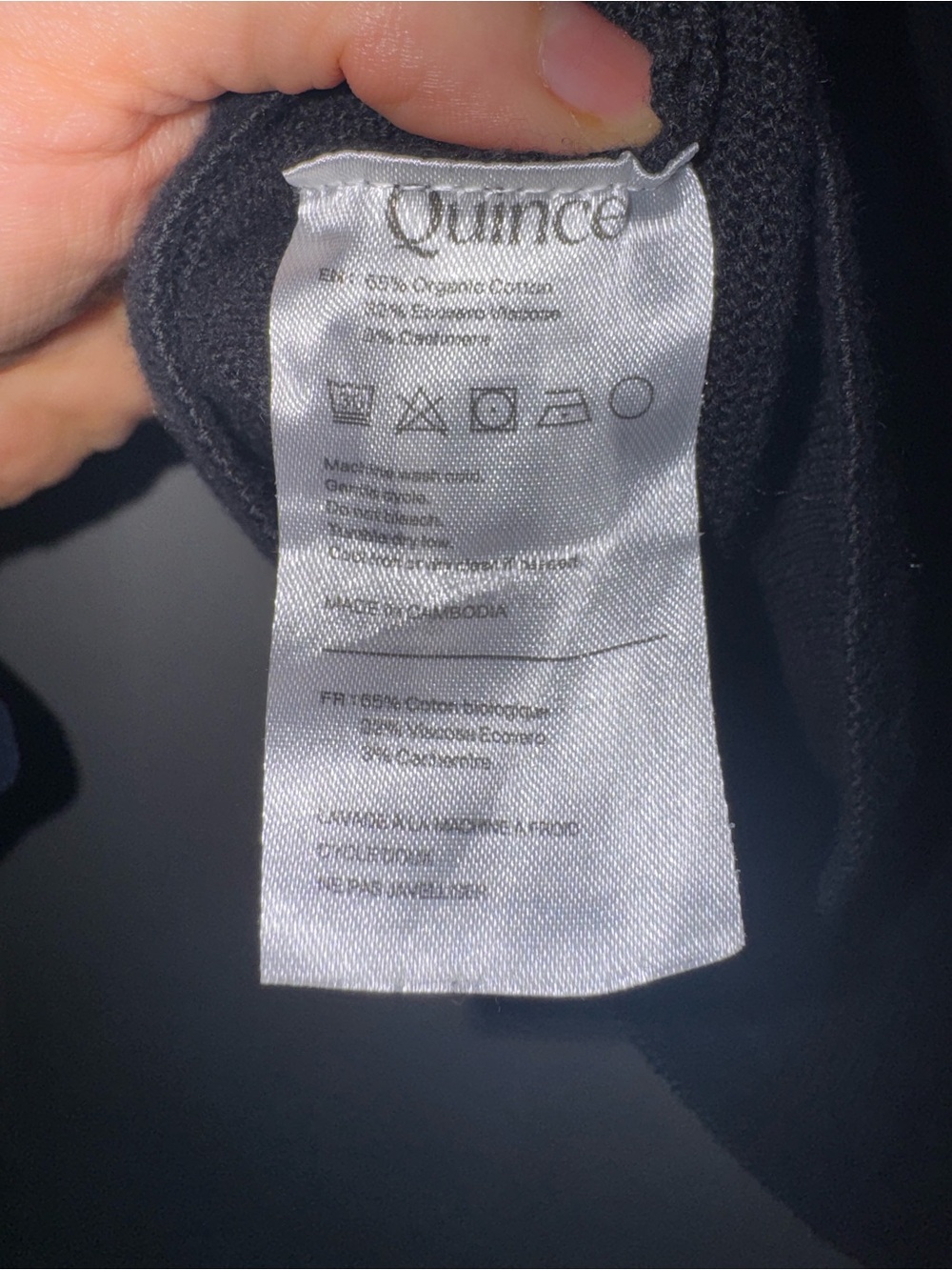 Quince Lightweight Cotton Cashmere Link-Stitch Dolman Sweater - Picture 4 of 7